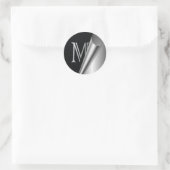 Sticker Rond Monogramme "M" en acier (Sac)