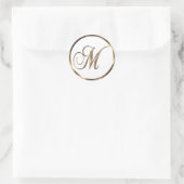 Sticker Rond Monogramme M Faux Bronze (Sac)
