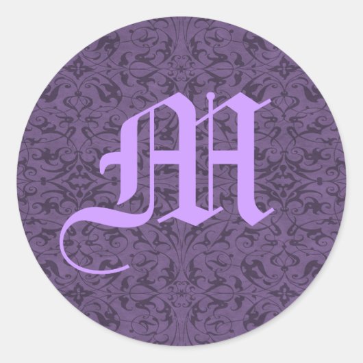 Sticker Rond Monogramme M personnalisable (Devant)