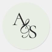 Sticker Rond Monogramme, Mariage (Devant)