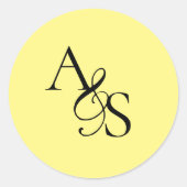 Sticker Rond Monogramme, Mariage (Devant)