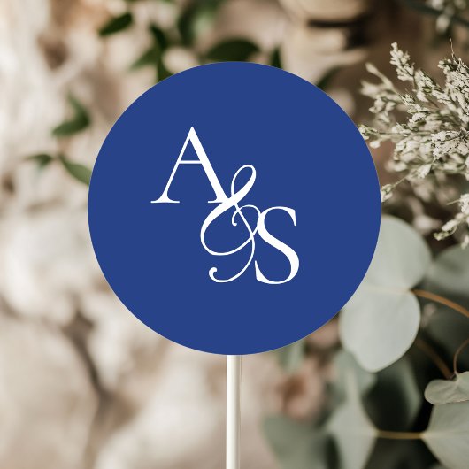 Sticker Rond Monogramme, Mariage