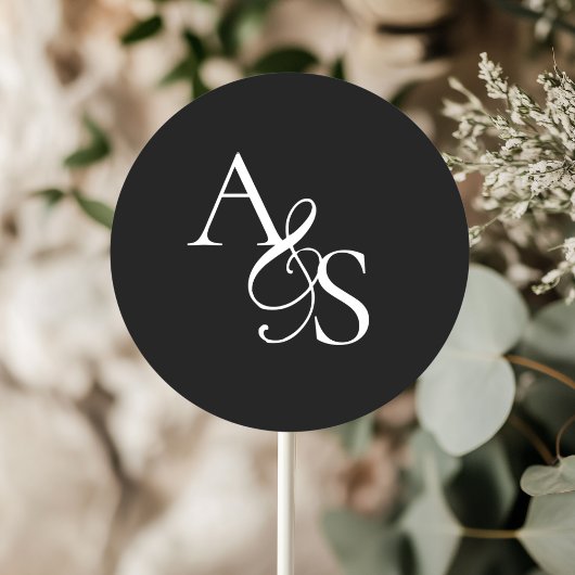 Sticker Rond Monogramme, Mariage