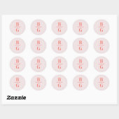 Sticker Rond Monogramme Mariage de Belmont (Feuille)