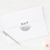 Sticker Rond Monogramme Mariage de fond (Enveloppe)