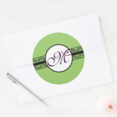 Sticker Rond Monogramme Mariage Invitations & Cadeaux (Enveloppe)