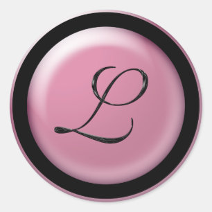 Sticker Rond Monogramme Mariage L