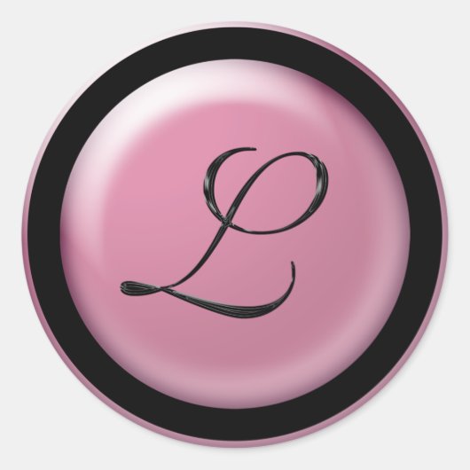 Sticker Rond Monogramme Mariage L (Devant)