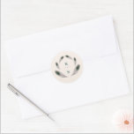 Sticker Rond Monogramme Mariage Peacock vintage<br><div class="desc">Ce faire-part de mariage beige de style vintage présente un design époustouflant de plumes de paon bleu et vert, lui donnant un aspect unique et élégant. L'arrière - plan beige dégage une atmosphère chaleureuse et accueillante, évoquant une sensation de nostalgie et d'intemporalité. Le design en plumes de paon bleu et...</div>