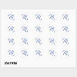 Sticker Rond Monogramme Mariage simple<br><div class="desc">Monogramme Mariage élégant et simple</div>