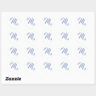 Sticker Rond Monogramme Mariage simple