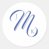 Sticker Rond Monogramme Mariage simple (Devant)