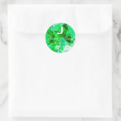 Sticker Rond Monogramme Mariage vert (Sac)