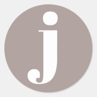 Monogramme minimaliste initial en marron taupe