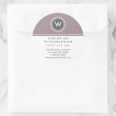 Sticker Rond Monogramme moderne esthétique (Sac)