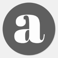 Monogramme Moderne Lettre Initiale Classique Noir 