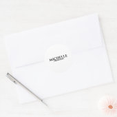 Sticker Rond Monogramme moderne simple (Enveloppe)