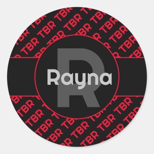 Sticker Rond Monogramme ne se terminant jamais TBR (Devant)