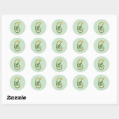Sticker Rond Monogramme or irlandais C (Feuille)