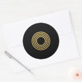 Sticker Rond Monogramme Or moderne (Enveloppe)