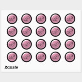 Sticker Rond Monogramme P (Feuille)