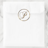 Sticker Rond Monogramme P Faux Bronze (Sac)