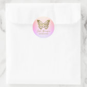 Sticker Rond Monogramme papillon Arc-en-ciel Lash Shampoing (Sac)