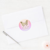 Sticker Rond Monogramme papillon Arc-en-ciel Lash Shampoing (Enveloppe)