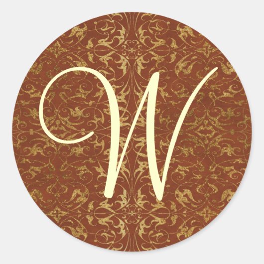 Sticker Rond Monogramme personnalisable (Devant)