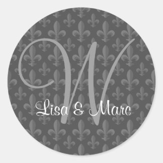 Sticker Rond Monogramme personnalisable
