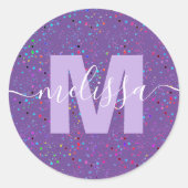 Sticker Rond Monogramme personnalisé  (Devant)