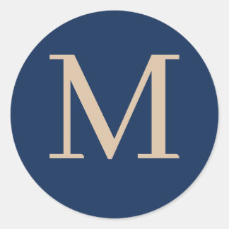 Sticker Rond monogrammé personnalisé