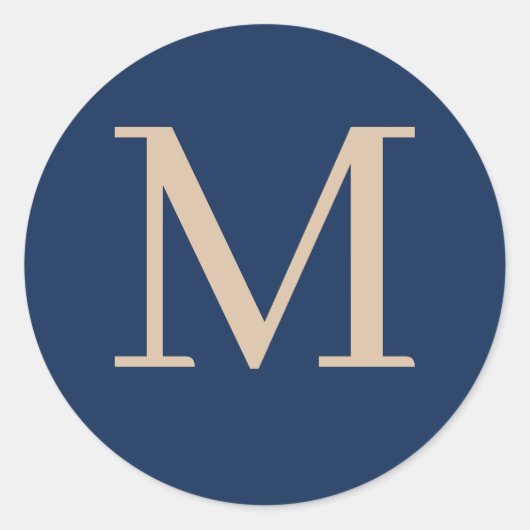 Sticker Rond monogrammé personnalisé (Devant)