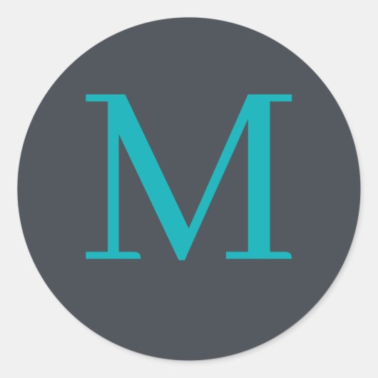 Sticker Rond monogrammé personnalisé (Devant)