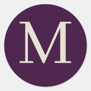 Sticker Rond monogrammé personnalisé