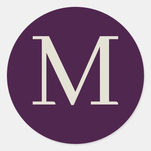 Sticker Rond monogrammé personnalisé (Devant)