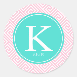 Sticker Rond Monogramme personnalisé