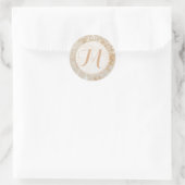 Sticker Rond Monogramme personnalisé avec éclat (Sac)