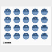 Sticker Rond Monogramme personnalisé mariage (Feuille)