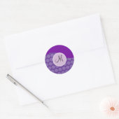 Sticker Rond Monogramme personnalisé Premier Polka Polka Dot Va (Enveloppe)