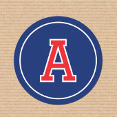 Sticker Rond Monogramme personnalisé Typographie rétro Marine B