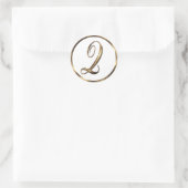 Sticker Rond Monogramme Q Faux Bronze (Sac)
