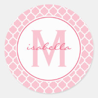 Monogramme Quatrefoil rose