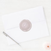 Sticker Rond Monogramme rond rose (Enveloppe)