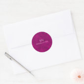 Sticker Rond Monogramme rose (Enveloppe)