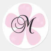 Sticker Rond Monogramme rose M (Devant)