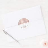 Sticker Rond Monogramme Rose tendance Pink Gold (Enveloppe)