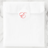 Sticker Rond Monogramme rouge E (Sac)