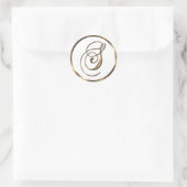 Sticker Rond Monogramme S Bronze Faux (Sac)