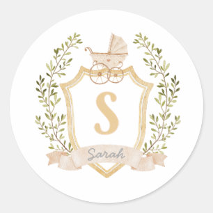 Sticker Rond Monogramme S   Neutre